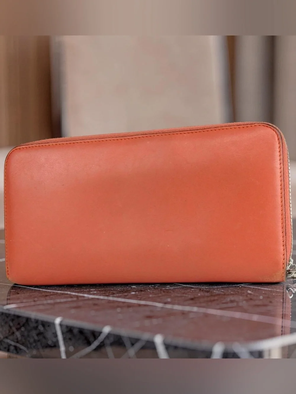 Loewe Anagram Leather Zip Around Wallet 🤩🧡